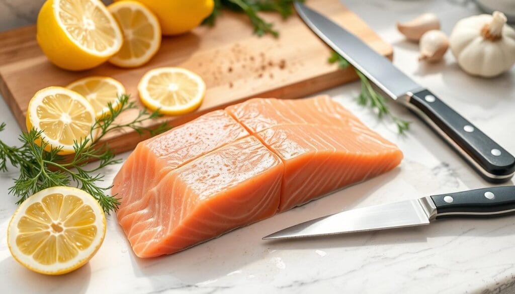 Preparing Salmon for Cooking