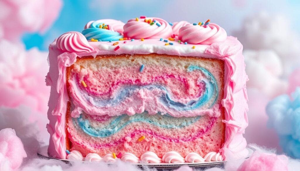 Cotton Candy Cake Color Swirling Techniques