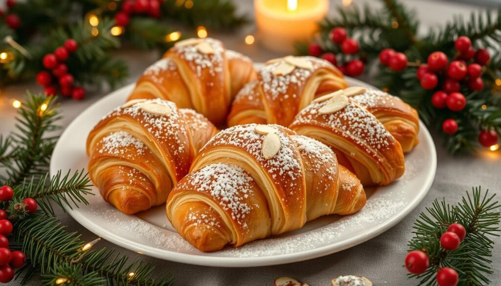 Holiday Puff Pastry Almond Croissants