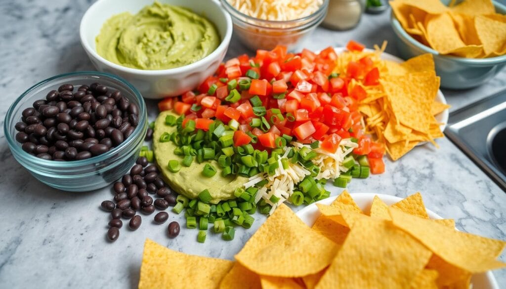 Layered Taco Dip Base Preparation