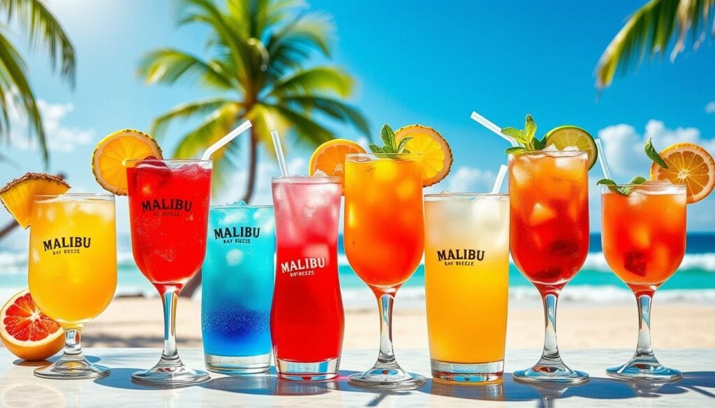 Malibu Bay Breeze Cocktail Variations