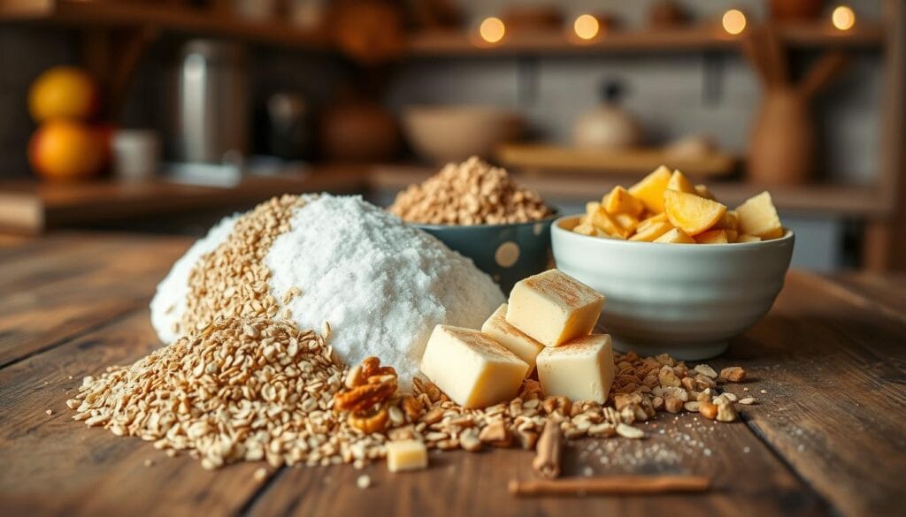 Peach Crumble Topping Ingredients