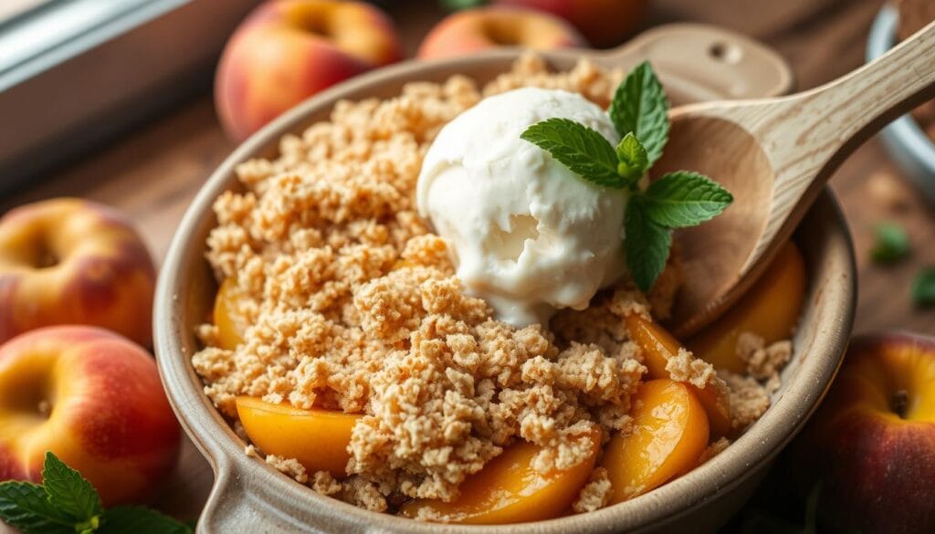 peach crumble recipe