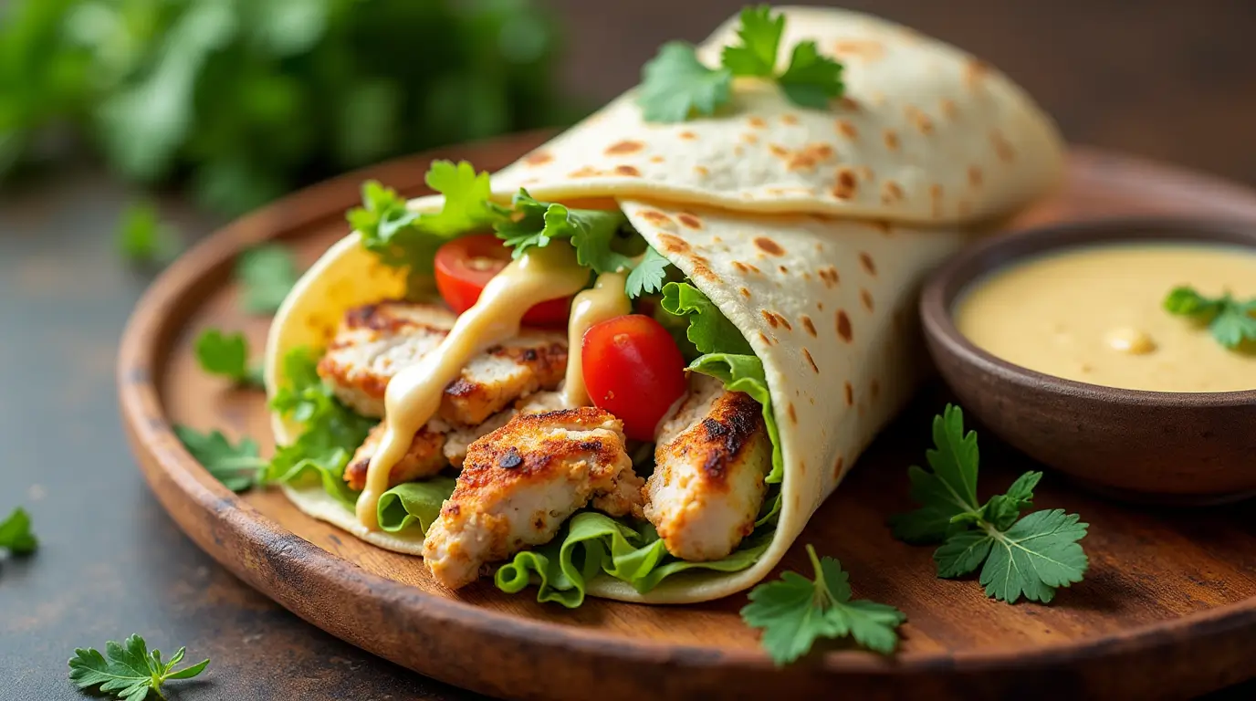 Chicken Garlic Wraps